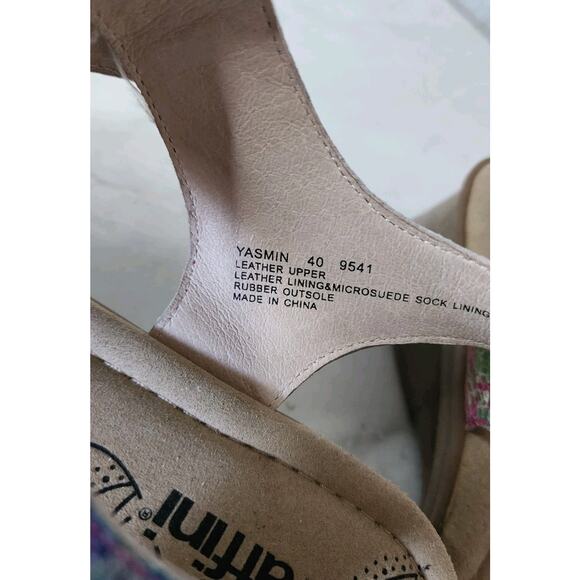 Umberto Raffini Yasmin Leather Wedge Sandals Floral Women's Size EU 40 - Picture 8 of 10